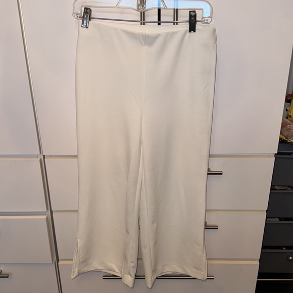 Cropped Wide Leg Flare White Pants XS/TP - Picture 3 of 4